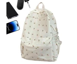 Générique Sac à dos d'école esthétique - 40x11x30cm Sac d'école pour filles | Matériau en nylon, à dos mignon pour adolescents et adultes de grande capacité, étanche avec sangle de bagage pour le