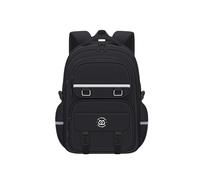 Générique Sac à dos d'école pour enfants, design ergonomique, léger, grande capacité, durable, pour élèves du primaire, du collège et du lycée (Black, S)