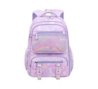 Générique Sac à dos d'école pour filles de 1re, 2e, 3e, 4e et 6e année, léger et confortable, avec ouverture de type congélateur, 7 à 18 ans. (Purple, L)