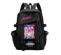Générique Sac à dos d'écolier avec K Pop Demon Hunters sac d'école cool pour adolescents, léger et élégant pour l'école, l'université et les voyages