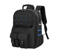 Générique Sac à dos d'outils robuste | Organisateur de rangement à dur,Sac À Dos Pour Technicien Avec Plusieurs Poches - Pour Technicien, Construction, Électricien, Plombier, Bricolage, Et Industriel