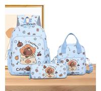 Générique Sac à Dos École Capybara - Trousse Capybara | Set Boîte À Repas Mignon Ados Étudiants Enseignants Pique-Nique