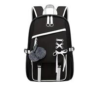Générique Sac à dos élégant pour enfants pour l'école, joli sac à bandoulière filles, parfait un usage quotidien, dos décontracté polyvalent les élèves du collège et du primaire (Black, B)