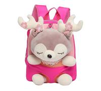 Générique Sac À Dos En Forme D'animal En Peluche - De Renne E Peluche Amovible, Petit Cartable Pour Tout-petits, Sac De Voyage Avec Bretelles, Sc À Dos Préscolaire Pour Garçons Et Filles, Cadeaux