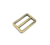 Générique Sac à Dos en métal et Cuir, 5 pièces, Sangle d'épaule, Ceinture Web rectangulaire réglable, Broche Tri-Glisse, Boucle à Rouleau, Curseur, Joint torique(Brush Brass,Inner Wide 38mm)