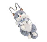 Générique Sac à dos en peluche - Sac à dos doux en forme de chat mignon, à bandoulière en forme d'animal moelleux, sangle réglable | en peluche en de pour femmes et filles, étudiante