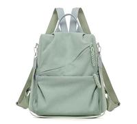 Générique Sac à dos en velours côtelé élégant, couleur unie, avec poches, idéal pour l'université, l'automne et l'hiver, pour une journée décontractée. (Green, One Size)