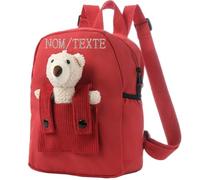 Générique Sac à Dos Enfant 3-12 Ans Personnalisés avec Noms - Cartable Primaire Maternelle avec Grande Capacité Sac a Dos Cadeaux de Rentrée pour Filles Garçons,Imperméable Réglable (Rouge)
