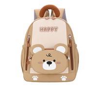 Générique Sac À Dos Enfant Avec Un Ourson En Dessin Animé Grande Capacité Léger Idéal Pour L'École Et L'Eau Parfait Pour Un Usage Quotidien (Khaki One Size)
