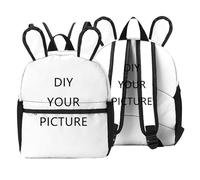 Générique Sac à Dos Enfant Personnalisé avec Photo, Cartable Primaire Maternelle, Grande Capacité, Réglable, Cadeau de Rentrée pour Filles et Garçons (White)