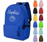 Générique Sac a Dos Enfant Personnalisé Prenom, Cartables D'école Fille & Garcon pour Ecole Primaire Secondaire Lycée, Brodé Toile Sac à Dos Enfant Personnalisable (Bleu Foncé, Grand)