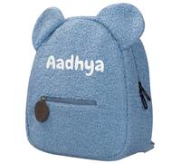 Générique Sac a Dos Enfant Personnalisé Prenom, Petit Sac Personnalisable Bebe Creche, Cartable D'école Maternelle Fille Garcon, 26.5 x 25 cm, Ecole, Voyage, Cadeau (Bleu)