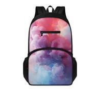 Générique Sac à Dos Enfant Poudre Bleue Violette Cartable Pour Enfants Avec Multiples Poches De Rangement, Sac à Dos Durable et Anti-Déchirures Pour Livres et Fournitures Scolaires,