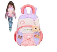 Générique Sac À Dos Enfant | Sac Léger à Motif Cartoon de 32 cm de Hauteur,Cartable Scolaire à Blocs de Couleurs avec Boucle - pour Garçons et Filles de 3 à 6 Ans, École Maternelle, Voyage et