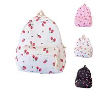 Générique Sac à Dos Enfant Sac Maternelle Filles Cartable Enfant Sacs à Dos Mini Style Japonais à Motif Fraise Plein Imprimé Poche à Cordon Sacs Ergonomique pour Voyage Plage et Loisirs au Parc