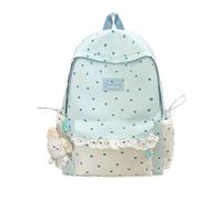 Générique Sac à dos féminin tendance en nylon résistant à l'eau avec motif à pois, sac à dos décontracté pour voyage, quotidien, et déplacement, style simple et polyvalent