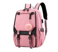 Générique Sac à dos femme, sac à dos pour l'école, Sac à épaule des compartiments multiples Pack de travail, École Knapsack Ladies Daypack avec balle en peluche pour faire du shopping des voyages