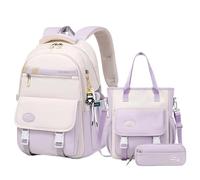 Générique Sac à Dos Fille Ensemble | Cartable pour Collège,Trousse à Stylos avec Sac Fourreau pour Trajets Quotidiens Camping Élèves Maternelle Garçons Filles