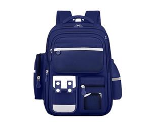 Générique Sac à dos grande capacité pour enfants, idéal pour les élèves du primaire. Léger et durable, il est doté de bretelles confortables. (Dark Blue, M)