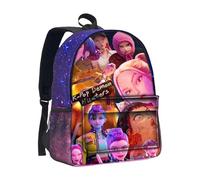 Générique Sac à Dos K Pop De-mon Hunters - Cartable Imperméable avec Huntrix Rumi/Mira/Zoey Imprimés de Personnages d’Animation - Sac d’École pour Garçons, Filles et Fans de K-pop
