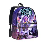 Générique Sac à Dos K Pop De-mon Hunters - Cartable Imperméable avec Huntrix Rumi/Mira/Zoey Imprimés de Personnages d’Animation - Sac d’École pour Garçons, Filles et Fans de K-pop