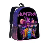 Générique Sac à Dos K Pop De-mon Hunters - Cartable Imperméable avec Huntrix Rumi/Mira/Zoey Imprimés de Personnages d’Animation - Sac d’École pour Garçons, Filles et Fans de K-pop