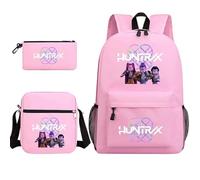 Générique Sac à Dos K Pop De-Mon Hunters - Cartable Imperméable avec Huntrix Rumi/Mira/Zoey Imprimés de Personnages d’Animation - Sac d’École pour Garçons, Filles et Fans de K-Pop