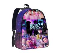 Générique Sac à Dos K Pop De-mon Hunters - Cartable Imperméable avec Huntrix Rumi/Mira/Zoey Imprimés de Personnages d’Animation - Sac d’École pour Garçons, Filles et Fans de K-pop