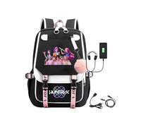 Générique Sac à Dos K pop De-mon Hunters - Cartable Imperméable Huntrix Rumi/Mira/Zoey avec Imprimés de Personnages d’Animation - Sac d’École pour Garçons, Filles et Fans de K-pop