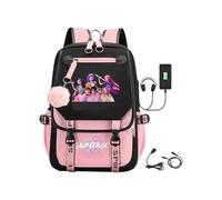 Générique Sac à Dos K Pop De-mon Huntrix - Cartable Imperméable avec Huntrix Rumi/Mira/Zoey Imprimés de Personnages d’Animation - Sac d’École pour Garçons, Filles et Fans de K-pop