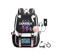 Générique Sac à Dos K Pop De-mon Huntrix - Cartable Imperméable avec Huntrix Rumi/Mira/Zoey Imprimés de Personnages d’Animation - Sac d’École pour Garçons, Filles et Fans de K-pop