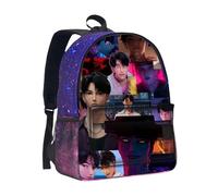 Générique Sac à Dos K Pop De-mon Huntrix - Cartable Imperméable avec Huntrix Rumi/Mira/Zoey Imprimés de Personnages d’Animation - Sac d’École pour Garçons, Filles et Fans de K-pop