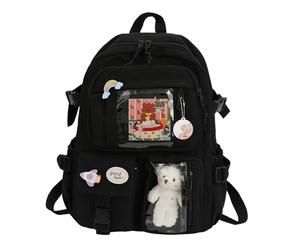 Générique Sac À Dos Kawaii Mignon | Sac À Dos Kawaii Avec Épingle,À D'accessoires D'ours Mignon De Grande Capacité Pour L'école, 40X30 X11 Cm/15,75X11,81 X4,33 Pouces