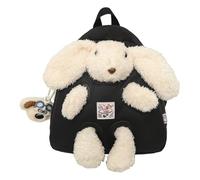 Générique Sac à dos lapin amovible pour une utilisation quotidienne décontractée, avec un design détachable et des bretelles confortables. (Black, One Size)