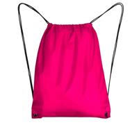 Générique Sac à Dos Léger à Cordon - 34x42 cm - Lot de 2 - 100% Polyester - Multiusages - 11 Couleurs Disponibles - Pour Sport, École, Voyage (2, Rose fushia)