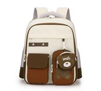 Générique Sac à dos léger grande capacité étudiants cartable confortable motif dessin animé sac scolaire polyvalent quotidien compagnon idéal pour aventures urbaines et plein air (Red, One Size)