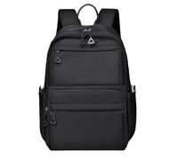 Générique Sac à Dos Léger Respirant Grande Capacité | Cartable avec Poches Renforcées | d'université pour femme pour ordinateur portable avec port USB (Black, One Size) | pour École et Voyage