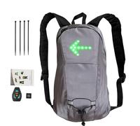 Générique Sac à dos lumineux LED | Sac à dos de vélo d'extérieur à 4 clignotants LED - haute visibilité avec clignotant, sac rechargeable USB pour une conduite en toute sécurité