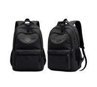 Générique Sac à dos noir pour l'école, l'université et les voyages : cartable à 8 compartiments (Black, One Size)