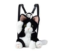 Générique Sac à Dos Peluche Chat - Avec Des Bretelles Réglables Et Un Sac Doux - à Bandoulière en Forme d'Animal,Pour Quotidien, École, Déplacements, Rencontres, Fête, Extérieur, Voyage, Camping