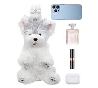 Générique Sac à Dos Peluche - Sac Doux Et Mignon Chien - Doudou Animal Portefeuille,Pour Filles Garçons Fêtes Cadeau Voyage Pique-Nique Quotidien Shopping Transport