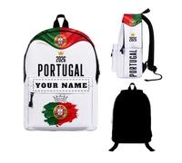 Générique Sac à Dos Personnalisable Football 2026 avec Prénom et Drapeau National, Sacs à Dos sur Le Thème du Football 2026, Sac a Dos Homme Femme Étudiants, Idéal pour École Bureau Et Voyages
