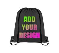 Générique Sac à Dos Personnalisé avec Logo - 1-10 unité Bagage de Sport à Cordon, Sac pour Voyage et Fitness,Pratique pour Toutes Sorties, votre Pack du Quotidien avec Initiales,Image，Logo