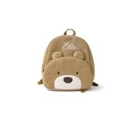 Générique Sac à dos personnalisé enfant ours - Brodé au prénom - Sac bébé pour crèche ou rentrée maternelle - Coton doux crème marron - Cadeau de naissance ou première rentrée
