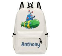 Générique Sac à Dos Personnalisé Pour Enfants, Sac Enfant Hydrofuge Avec Nom Et Motif, Sac Dos Pour Maternelleet & Primaire, Petit Sac à Dos Bebe Ergonomique Pour Filles Et Garçons 36cm×26cm (Beige)