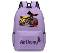 Générique Sac à Dos Personnalisé Pour Enfants, Sac Enfant Hydrofuge Avec Nom Et Motif, Sac Dos Pour Maternelleet & Primaire, Petit Sac à Dos Bebe Ergonomique Pour Filles Et Garçons 36cm×26cm (Violet)