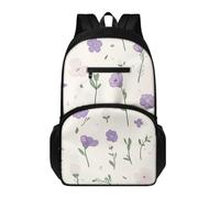 Générique Sac à Dos Pétales Violets Mode durable | Lycee Ado Fille Garçon Scolaire Léger Cartable College Primaire Sac D'École Voyage, Pour Vie Scolaire et Vie Quotidienne