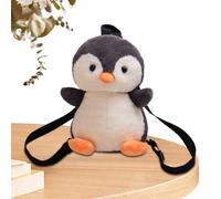 Générique Sac à Dos Pingouin en Peluche - Porte- Animal Mignon, Sac à Jouets Doux pour | Pack de Harnais d'épaule réglable rembourré pour Jeunes, Exposition Marine, Mascotte de Pingouin, décor