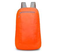 Générique Sac à dos pliable étudiant léger et coloré cartable extérieur grande capacité sport usage quotidien bureau imperméable et résistant (Orange, One Size)