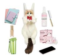 Générique Sac À Dos Pour Chat En Peluche - Sac En Peluche Ample, À Dos Réaliste En Forme De Chat | Parfait Pour L'université, Le Travail, Le Bureau, Voyages, Les Vacances, Week-ends, Déplacement